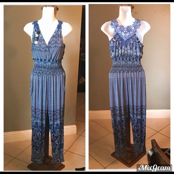 Pants - New Blue Pant Jumpsuit Romper size XL